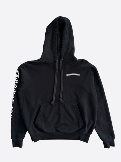Chrome Hearts Black & White Scroll Logo Hoodie