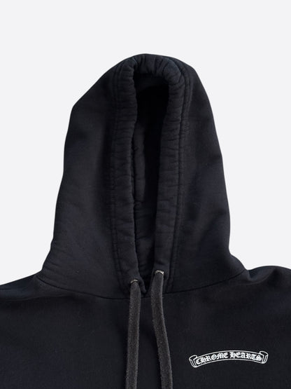 Chrome Hearts Black & White Scroll Logo Hoodie