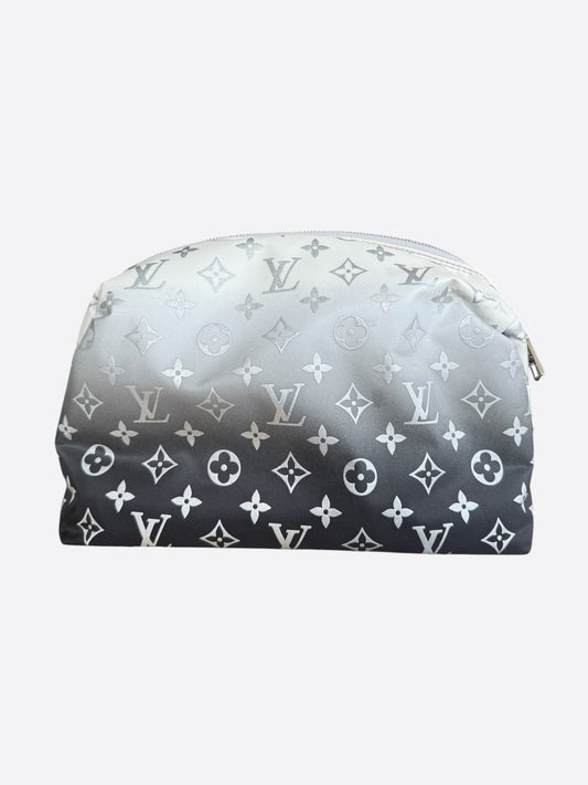 Louis Vuitton Black & White Gradient Monogram Ski Cosmetic Pouch