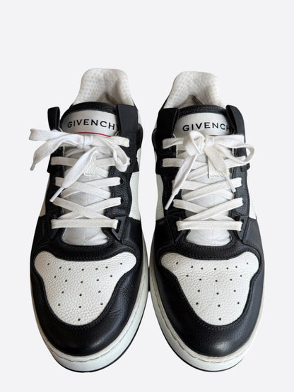 Givenchy White, Black & Yellow Wing Sneakers