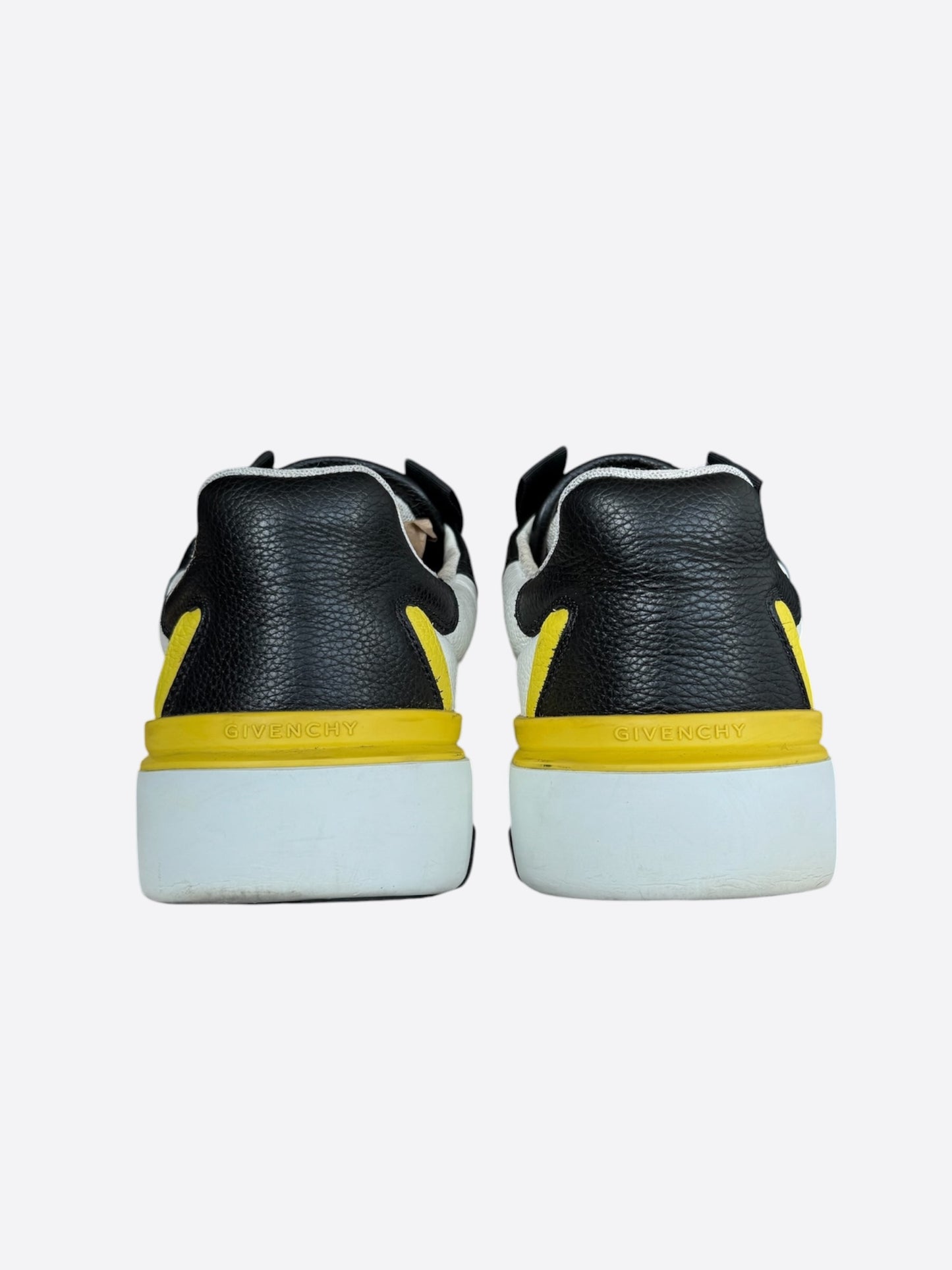Givenchy White, Black & Yellow Wing Sneakers