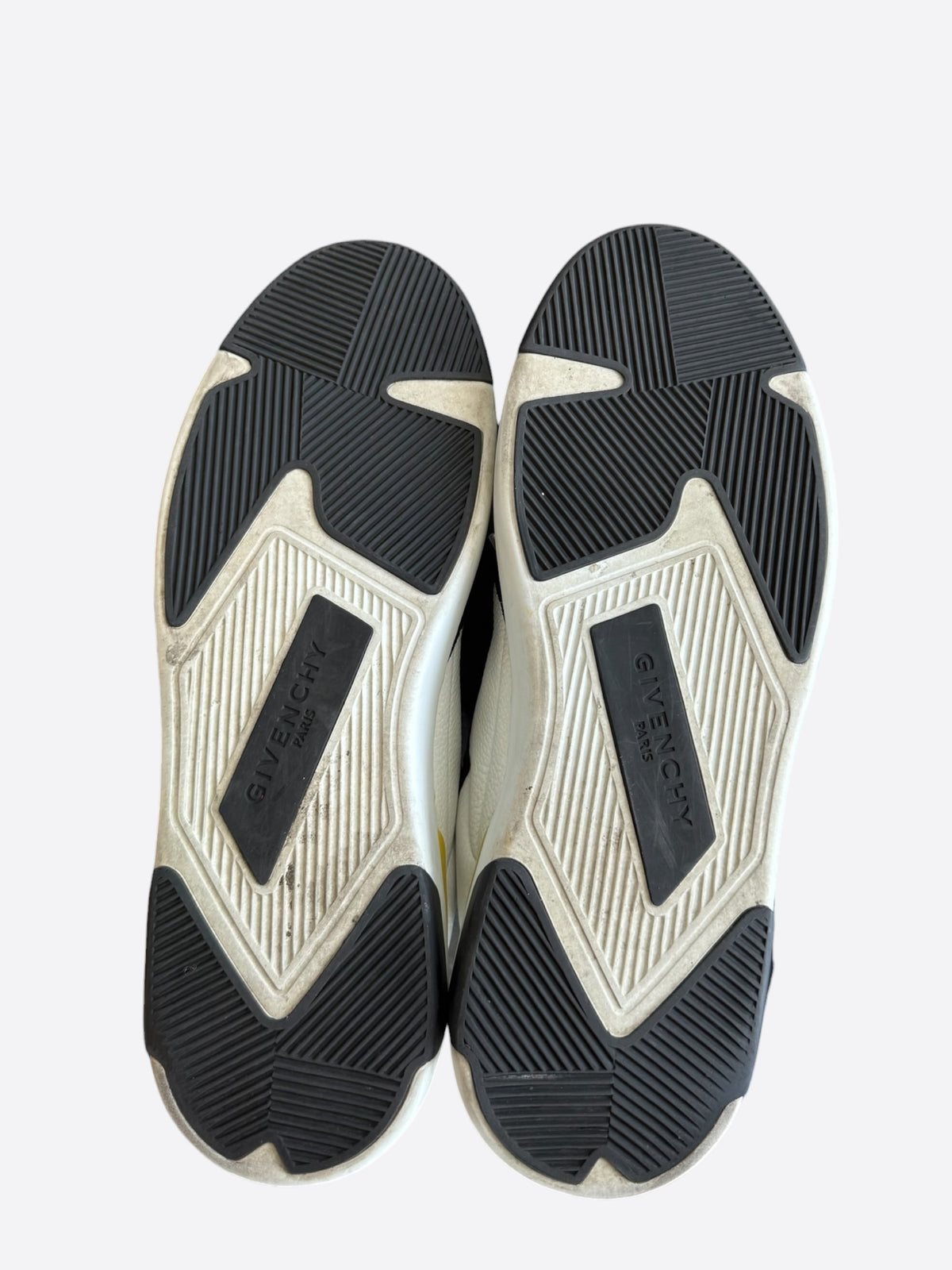 Givenchy White, Black & Yellow Wing Sneakers