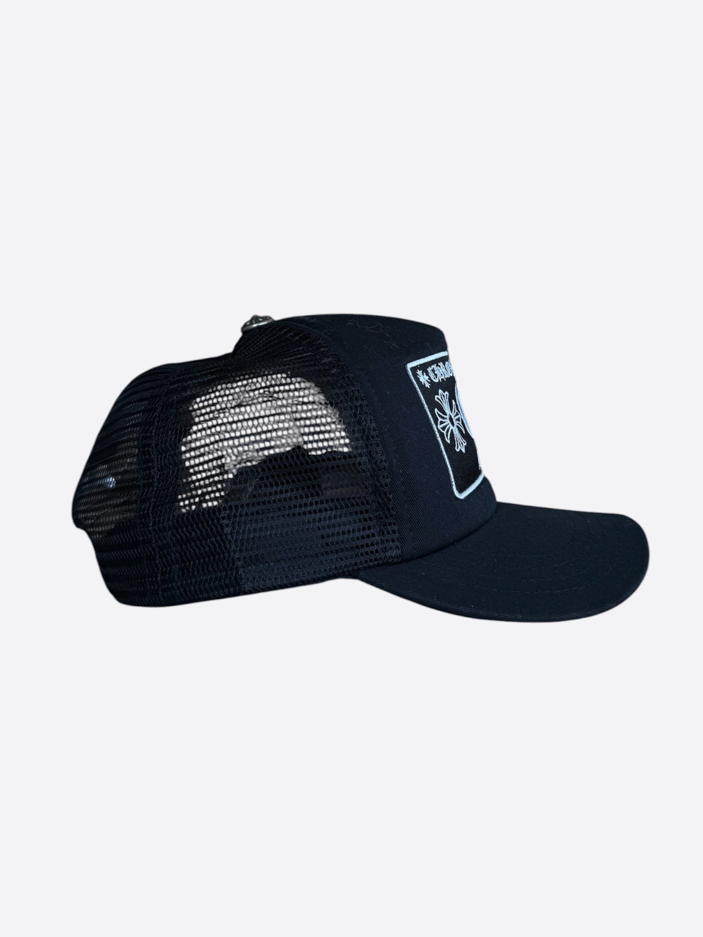 Chrome Hearts Black & White Miami Trucker Hat