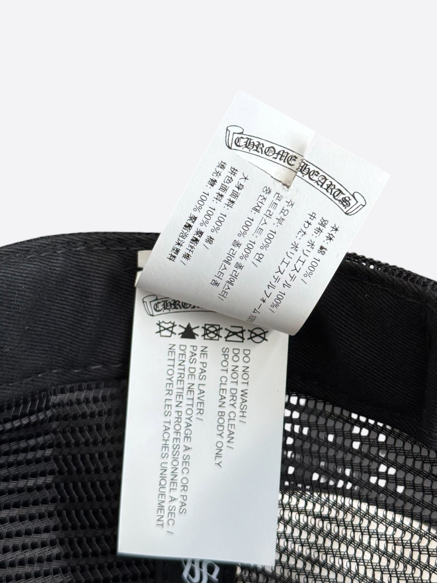 Chrome Hearts Black & White Miami Trucker Hat