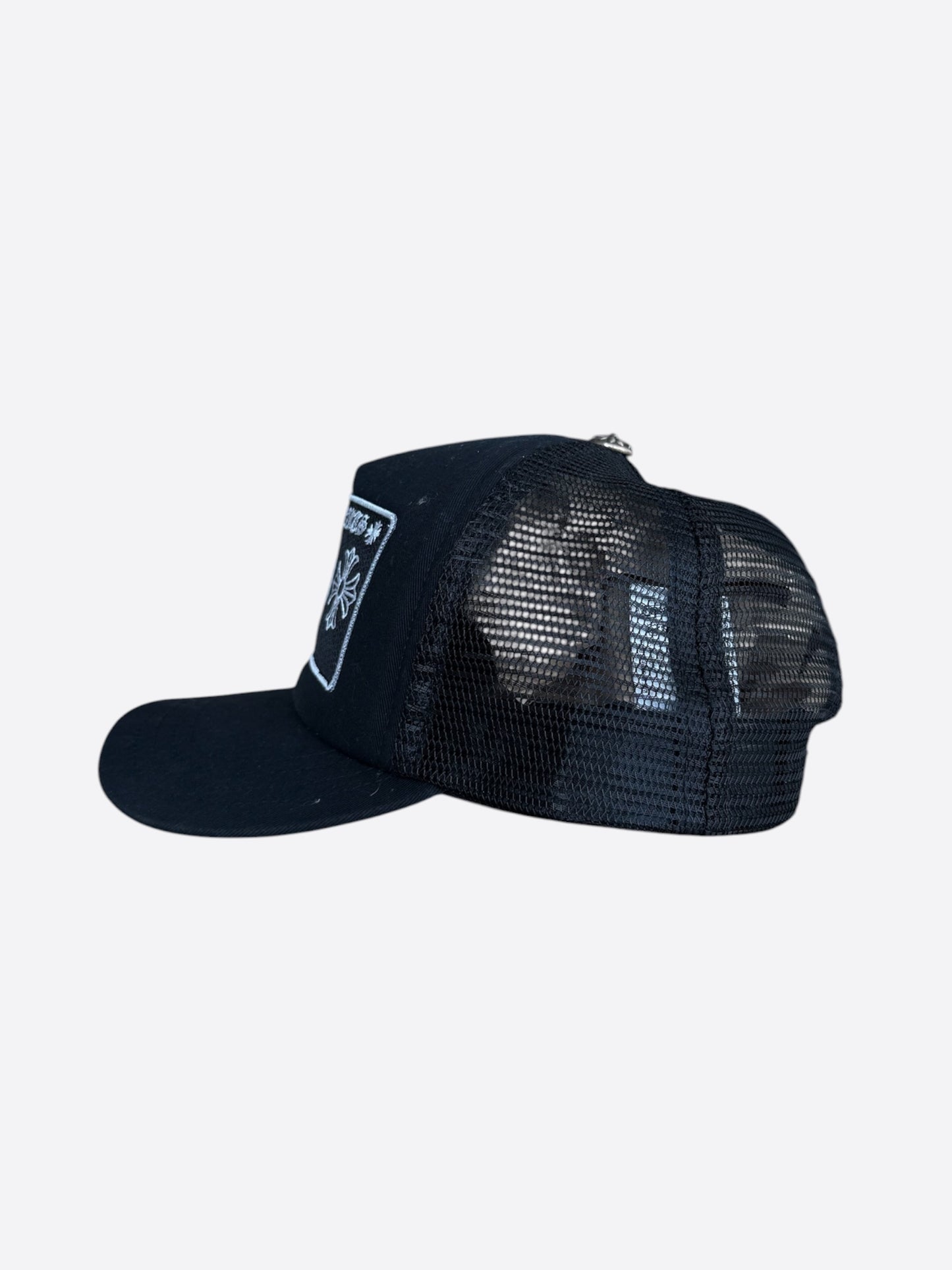 Chrome Hearts Black & White Miami Trucker Hat
