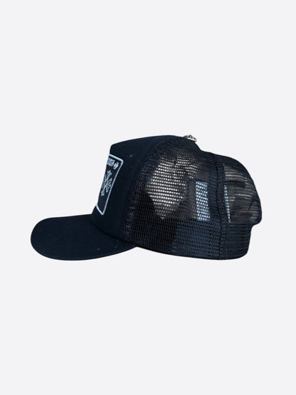 Chrome Hearts Black & White Miami Trucker Hat