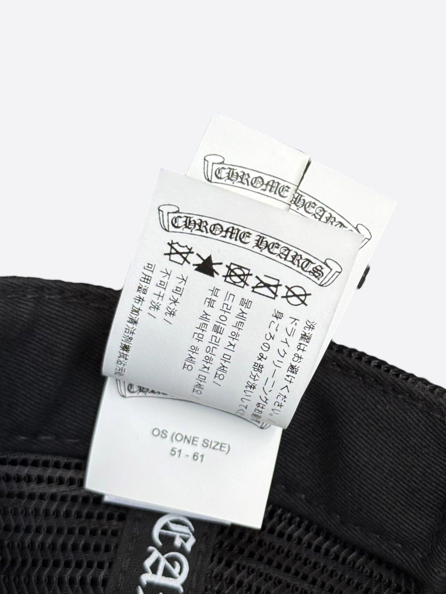 Chrome Hearts Black & White Miami Trucker Hat
