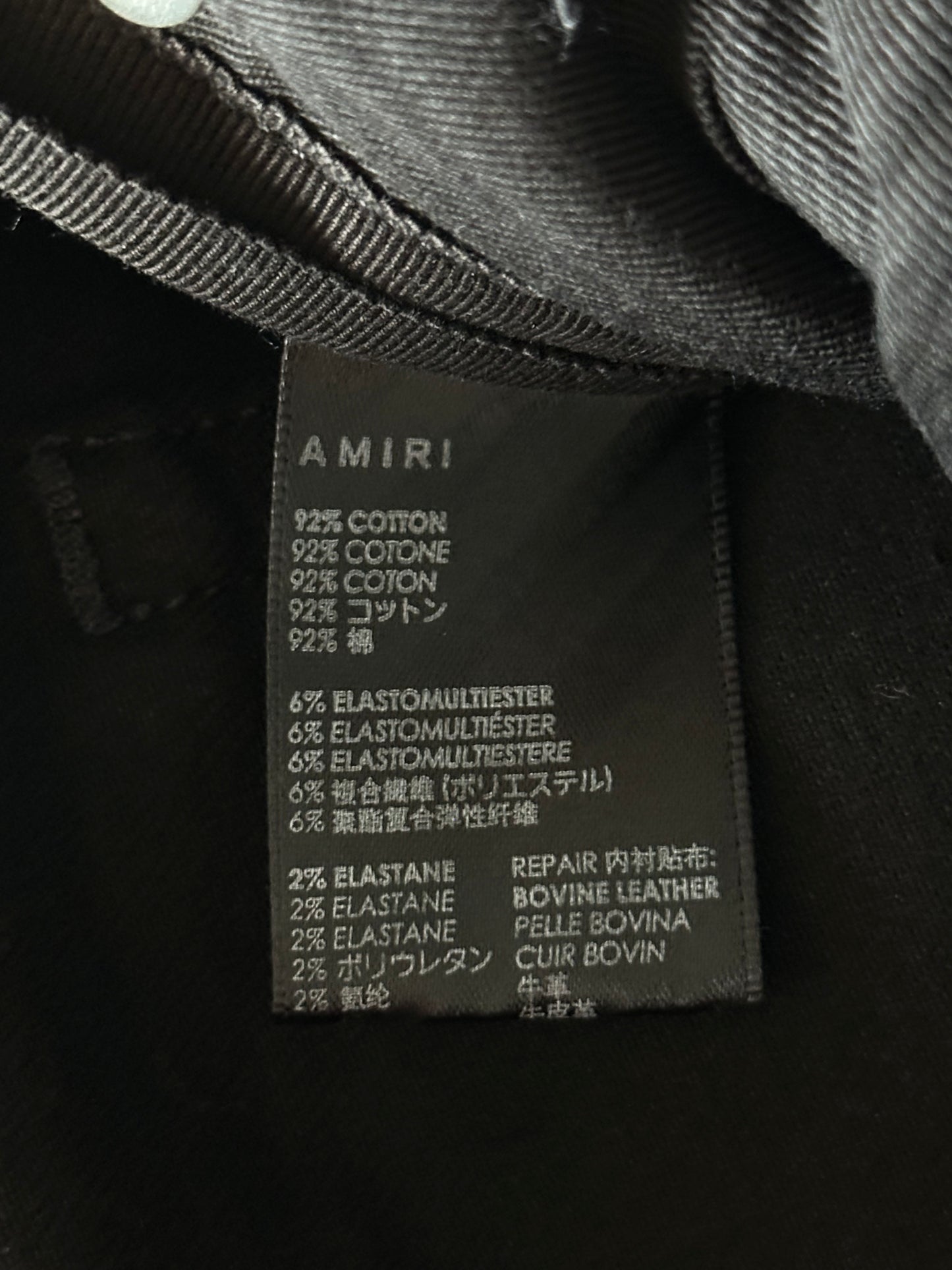 Amiri Black Coated MX1 Jeans