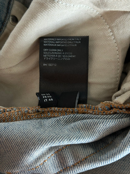 Amiri Clay Indigo Black & Red Plaid Patch MX1 Jeans