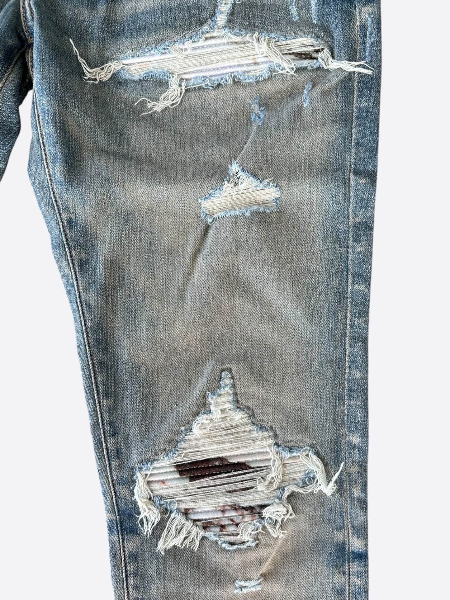 Amiri Clay Indigo Marble Patch MX1 Jeans