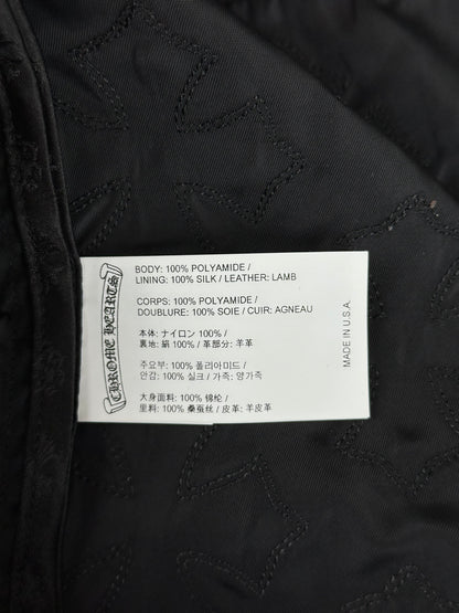 Chrome Hearts Black Nylon Cross Patch Parka Jacket