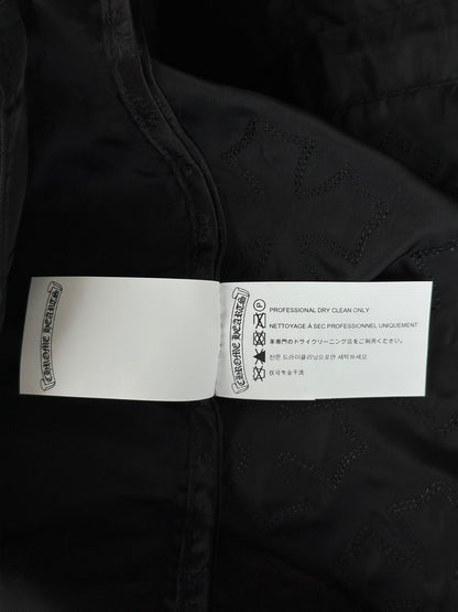 Chrome Hearts Black Nylon Cross Patch Parka Jacket