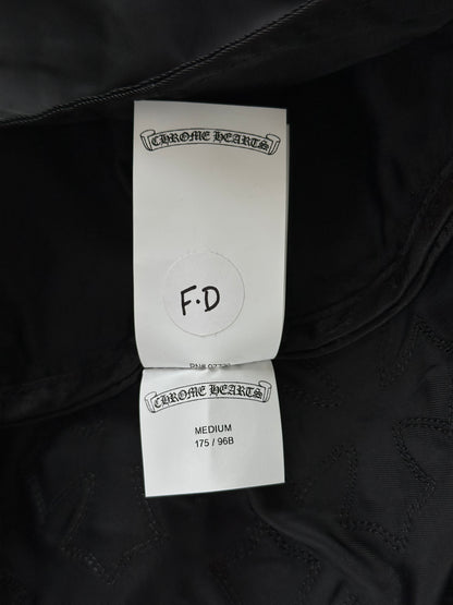 Chrome Hearts Black Nylon Cross Patch Parka Jacket