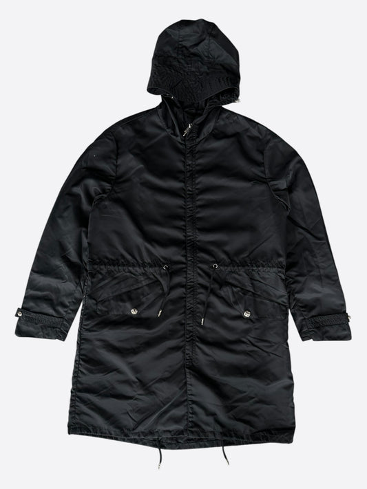 Chrome Hearts Black Nylon Cross Patch Parka Jacket