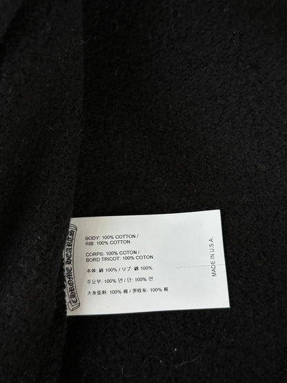 Chrome Hearts Black & White Triple Cross Embroidered Zip Up Hoodie