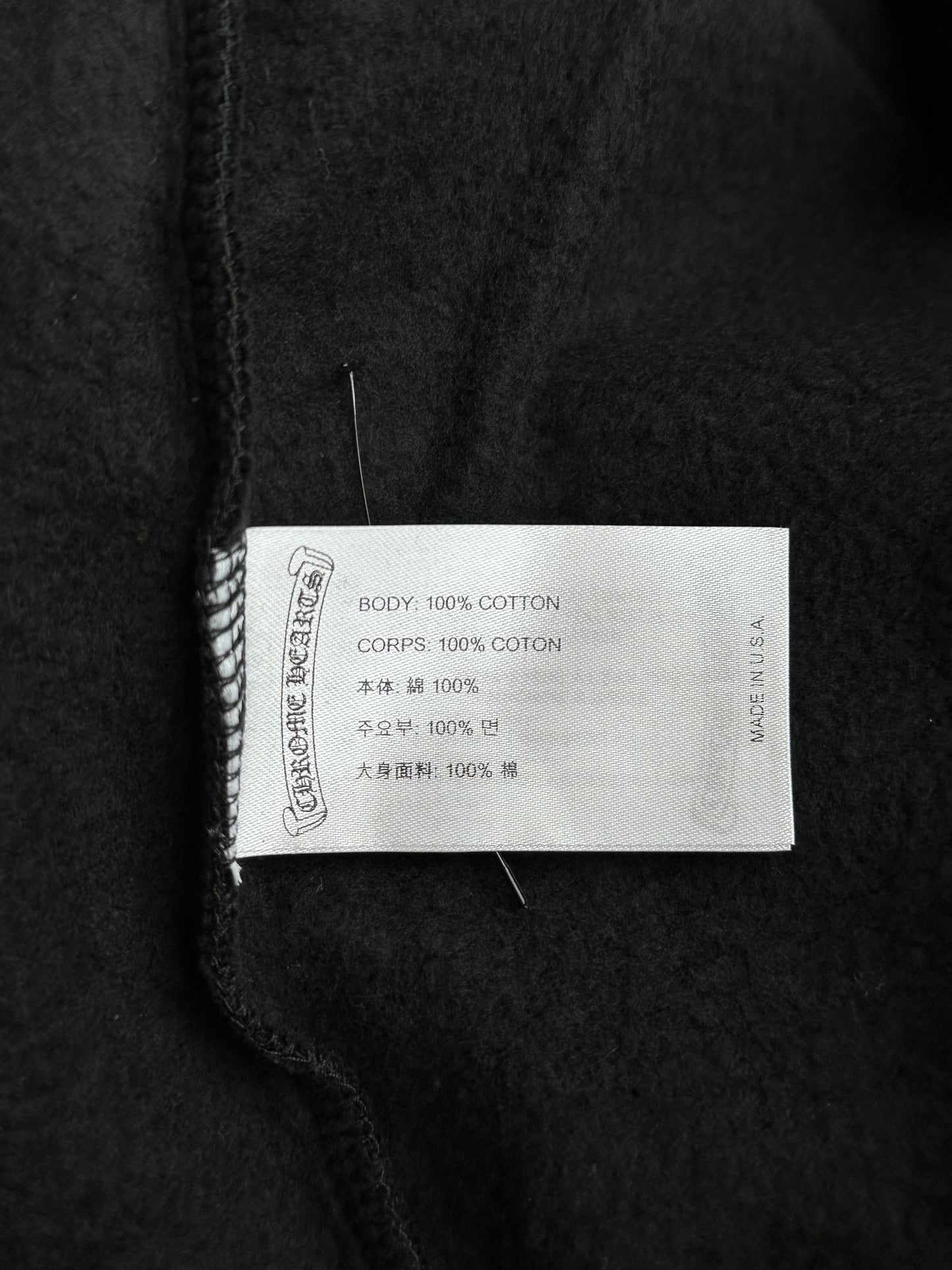 Chrome Hearts Black & White Horseshoe Logo Sweater