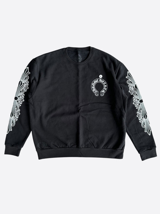 Chrome Hearts Black & White Horseshoe Logo Sweater