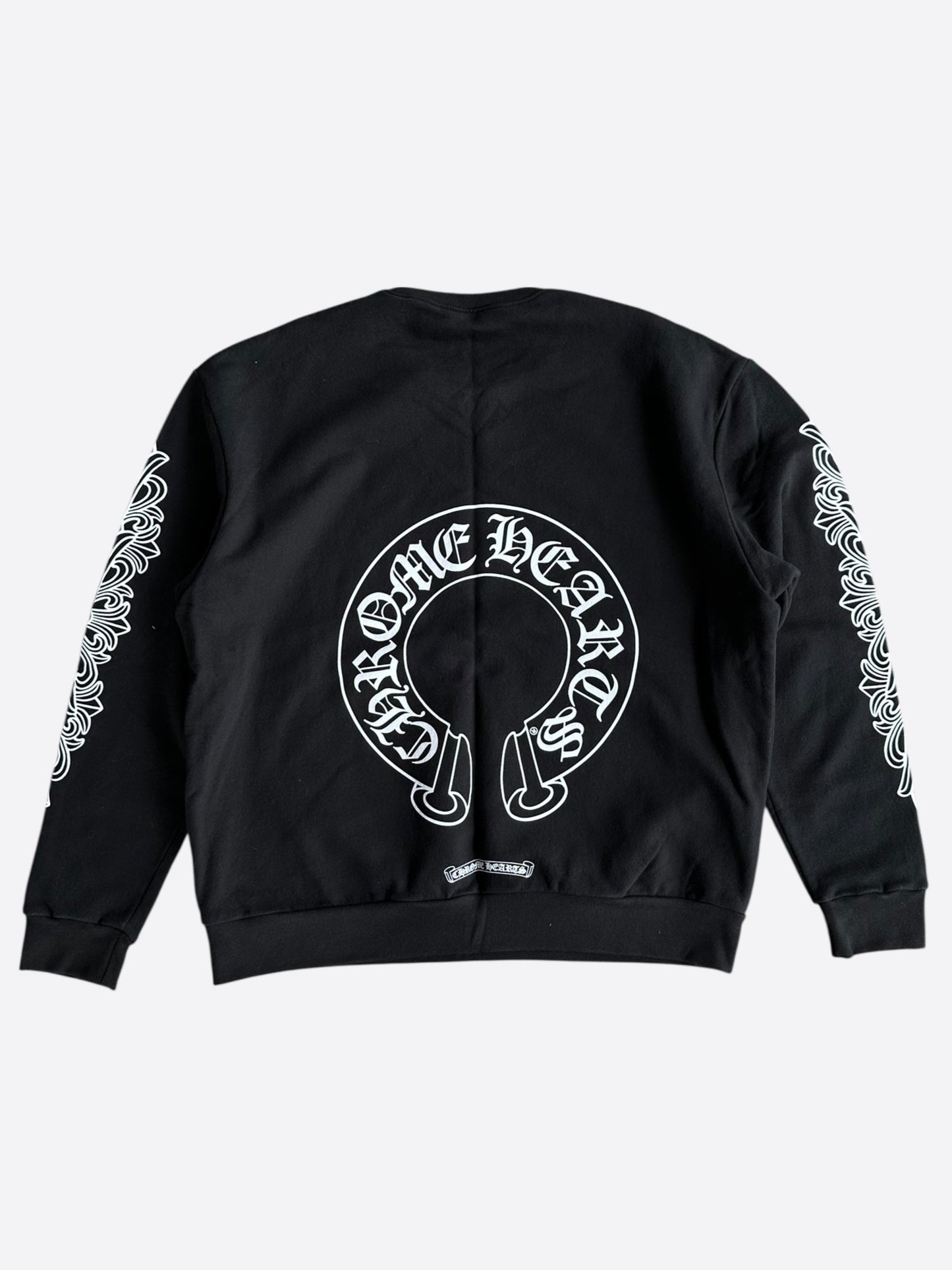 Chrome Hearts Black & White Horseshoe Logo Sweater