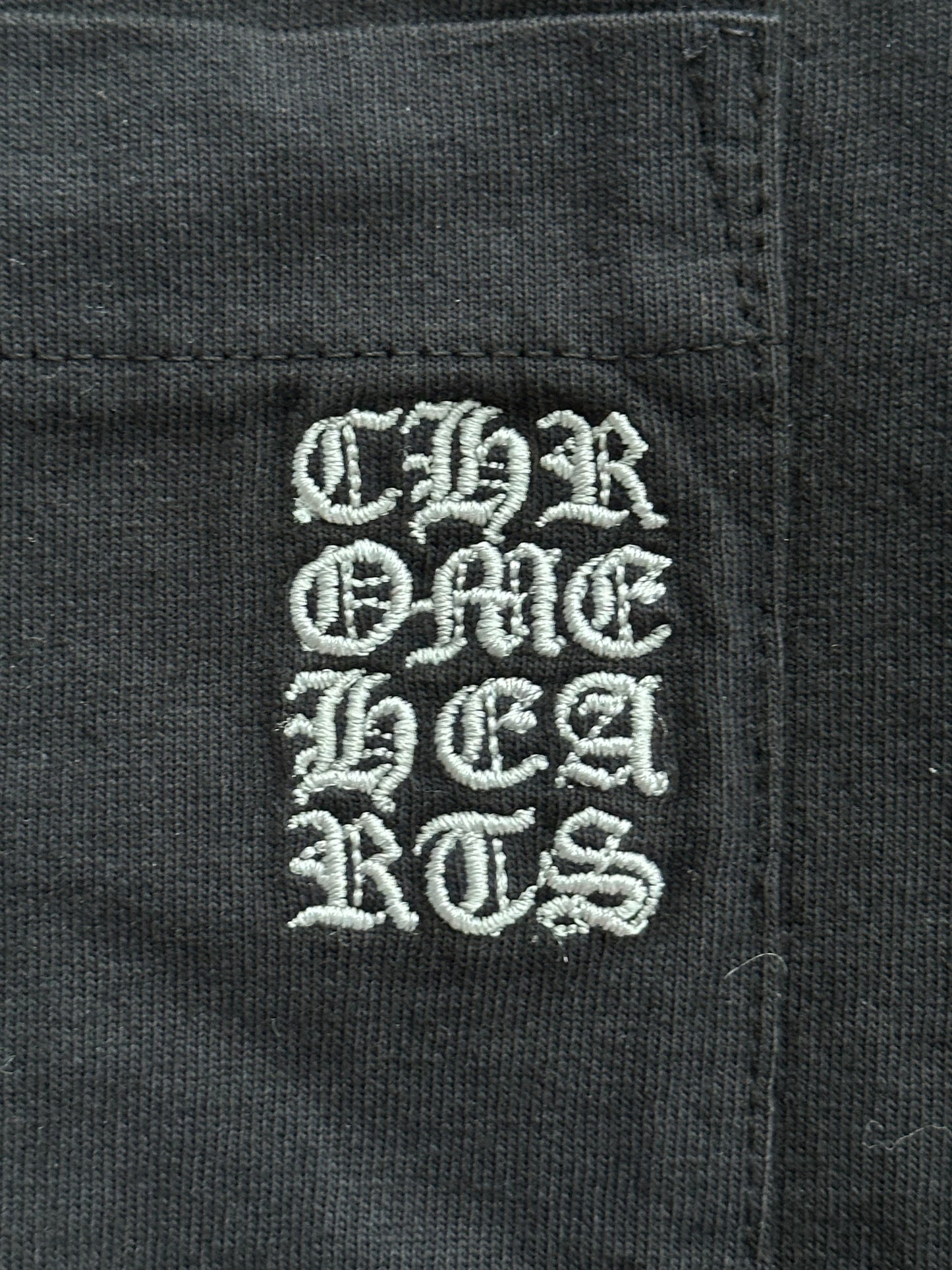 Chrome Hearts Black & White Embroidered Logo Longsleeve T-Shirt