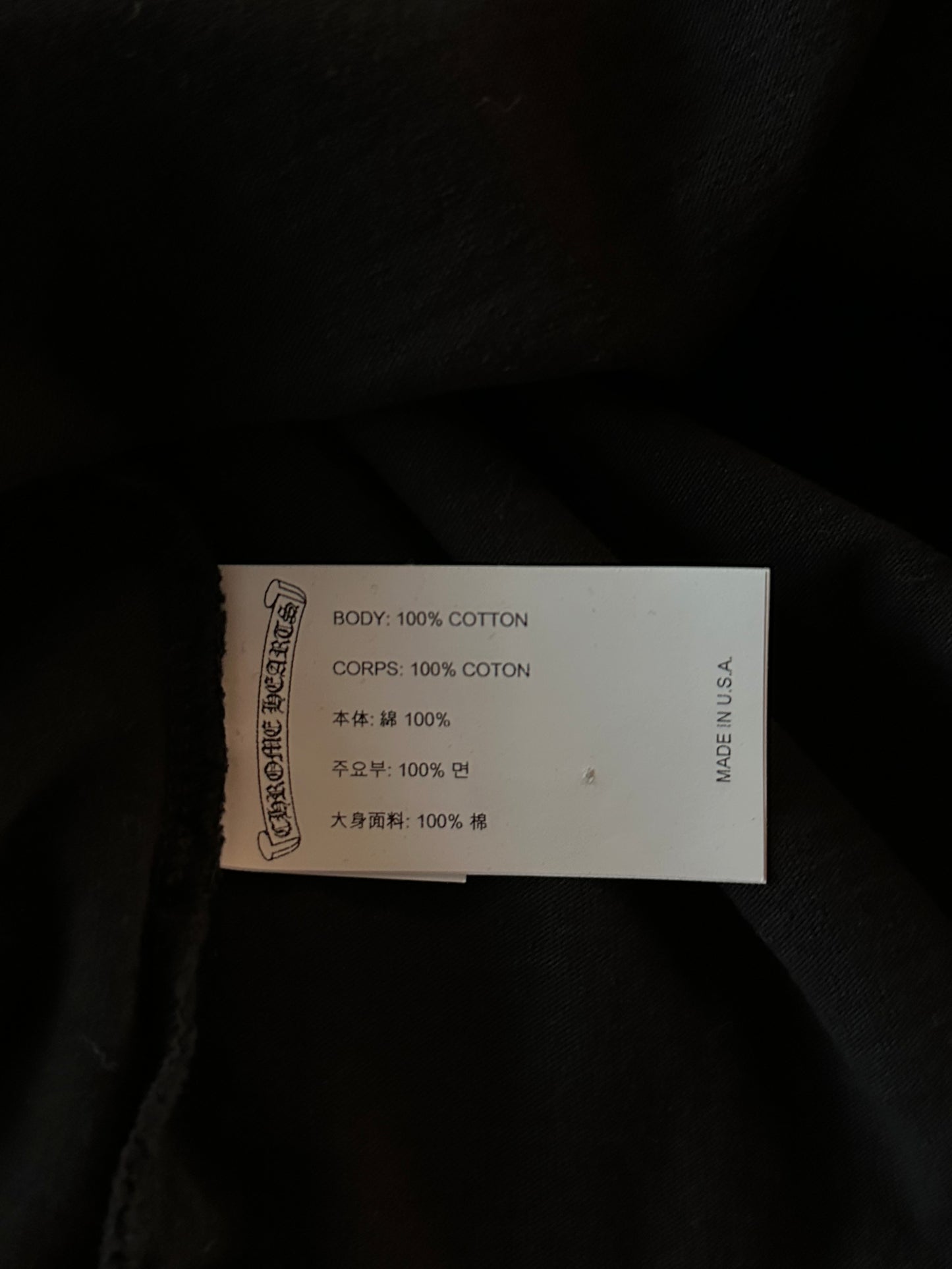 Chrome Hearts Black & White Embroidered Logo Longsleeve T-Shirt