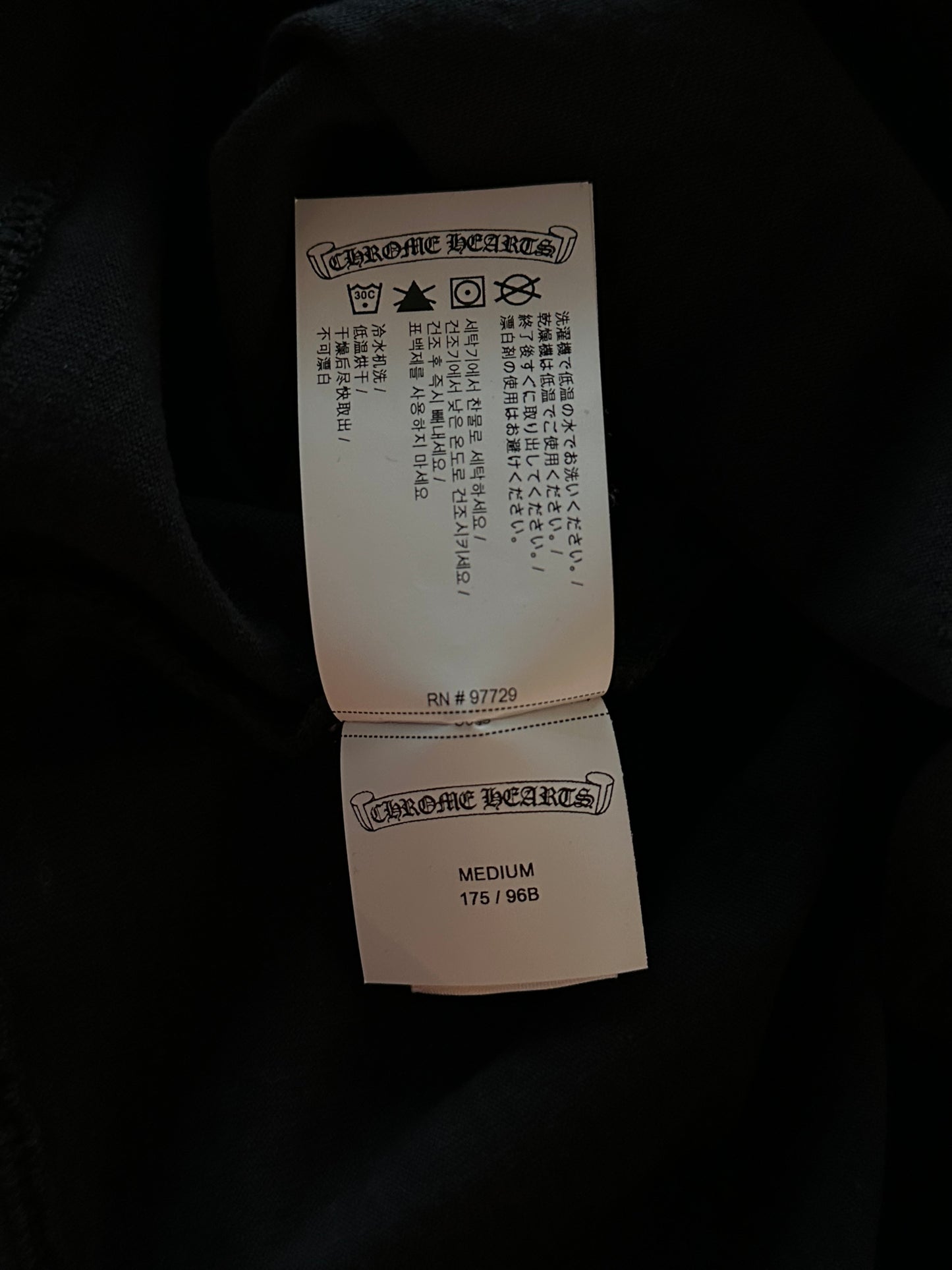 Chrome Hearts Black & White Embroidered Logo Longsleeve T-Shirt