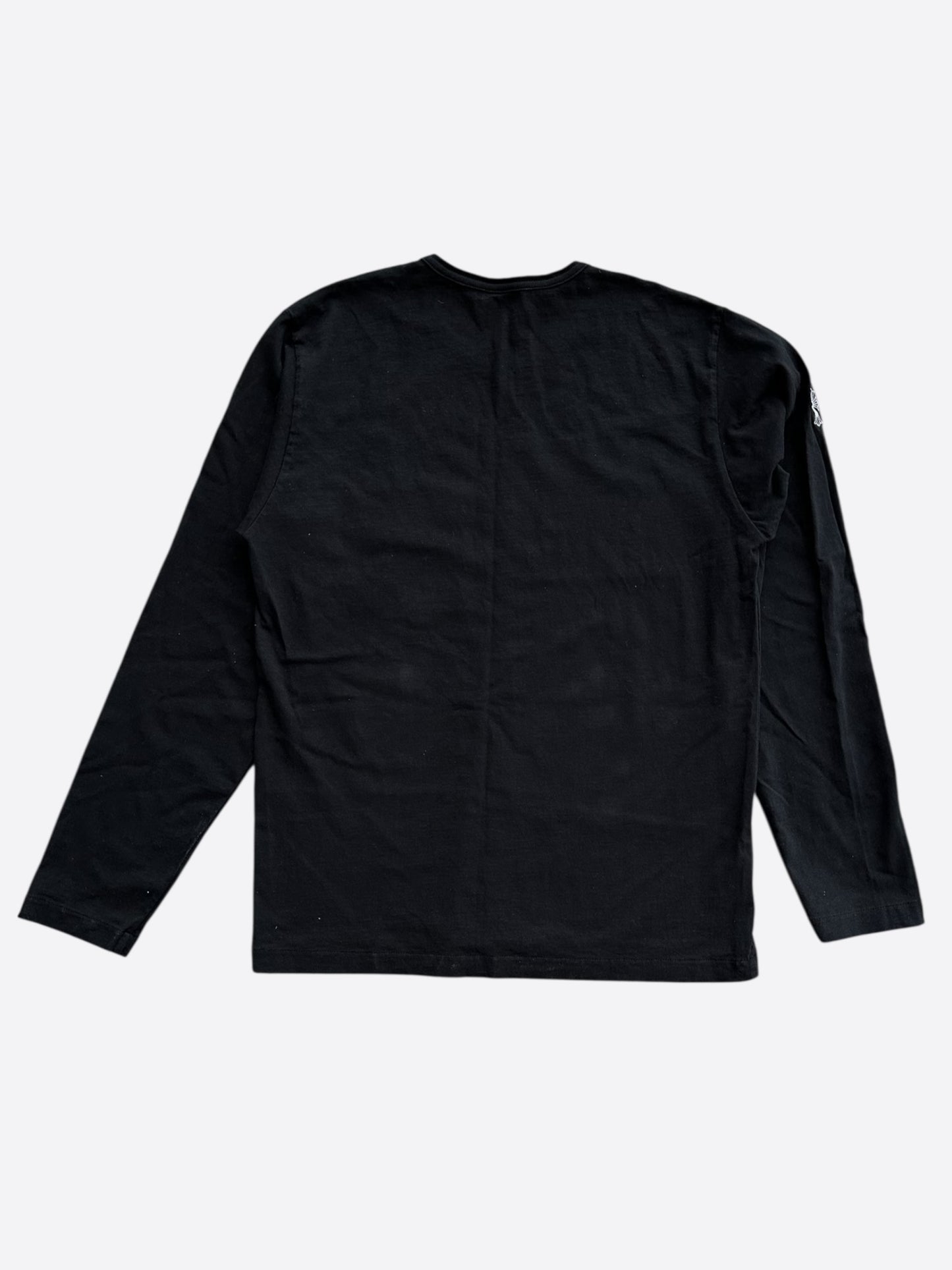 Chrome Hearts Black & White Embroidered Logo Longsleeve T-Shirt