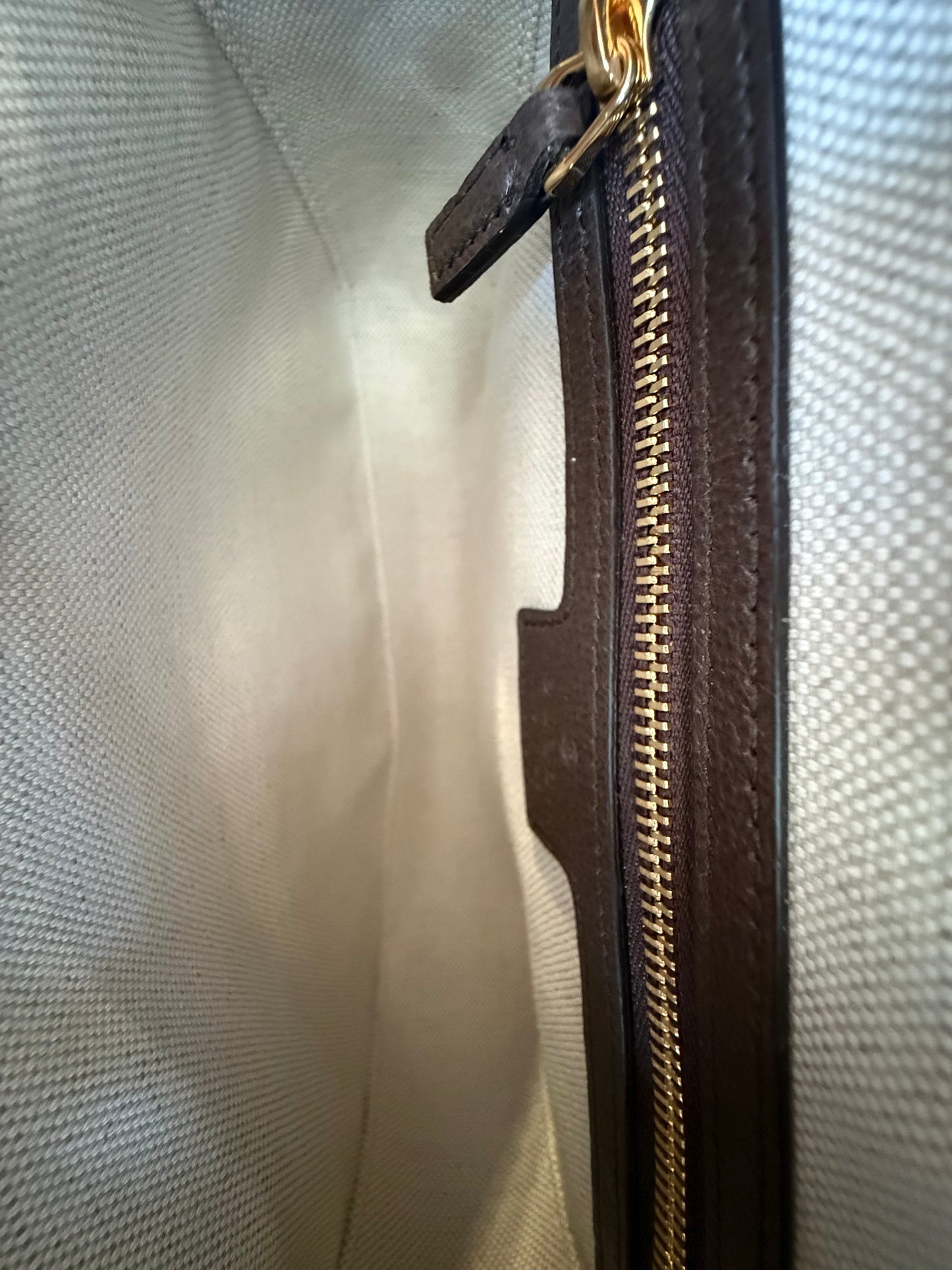 Gucci Brown GG Monogram Ophidia Studded Messenger Bag