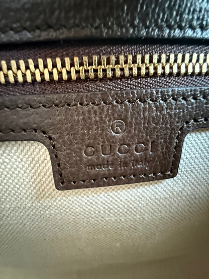 Gucci Brown GG Monogram Ophidia Studded Messenger Bag