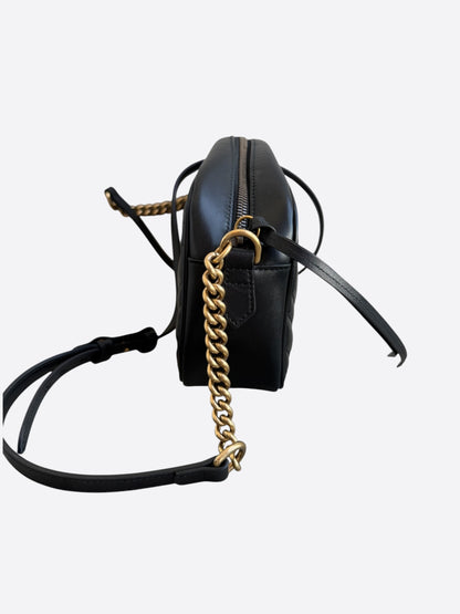 Gucci Black & Gold Small Marmont Camera Bag