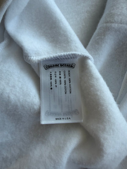 Chrome Hearts White & Black T-Bar Logo Zip Up Hoodie