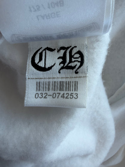 Chrome Hearts White & Black T-Bar Logo Zip Up Hoodie