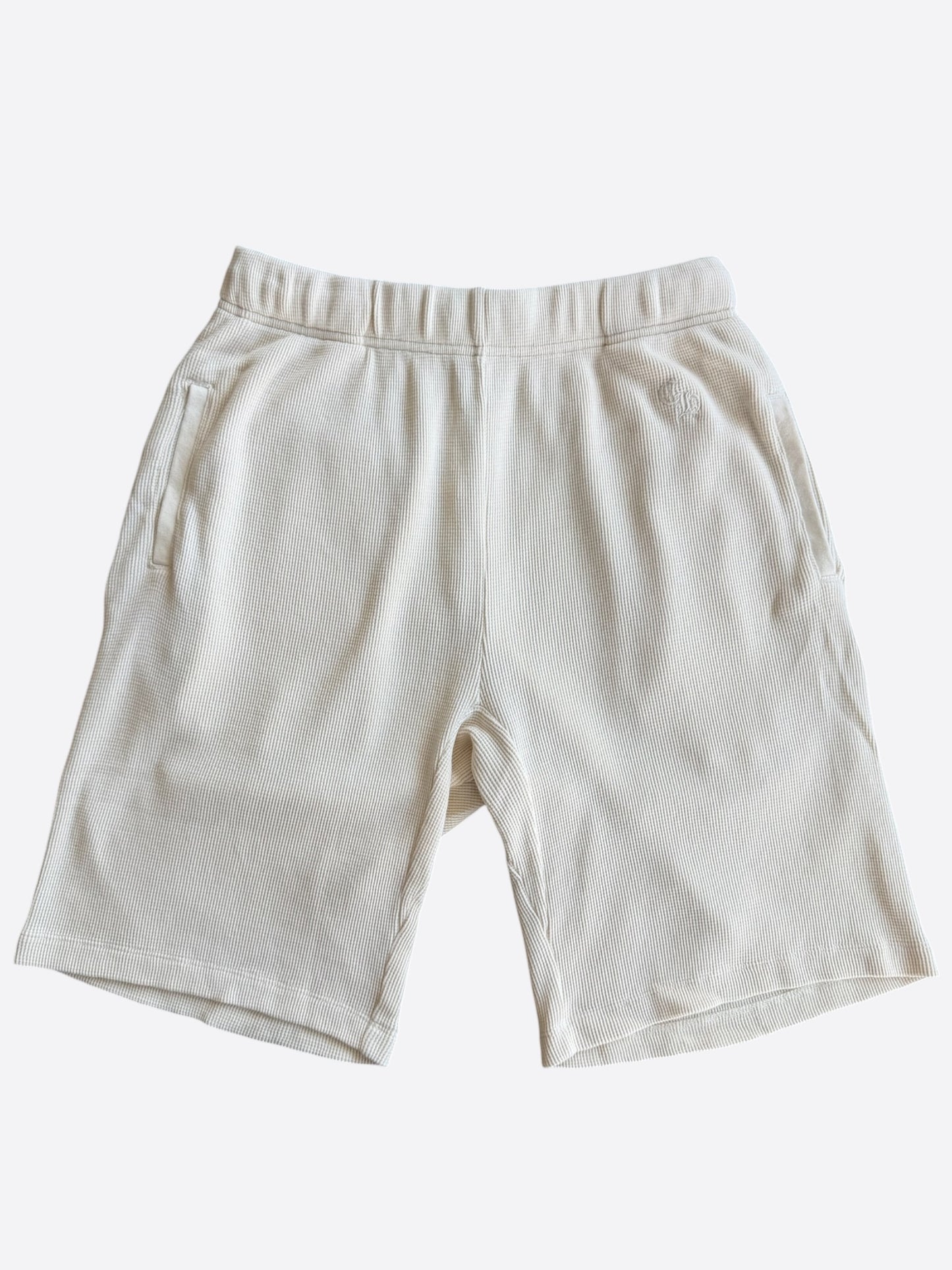 Chrome Hearts White Embroidered Logo Thermal Shorts