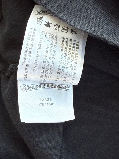 Chrome Hearts Black & White Neck Logo Longsleeve T-Shirt