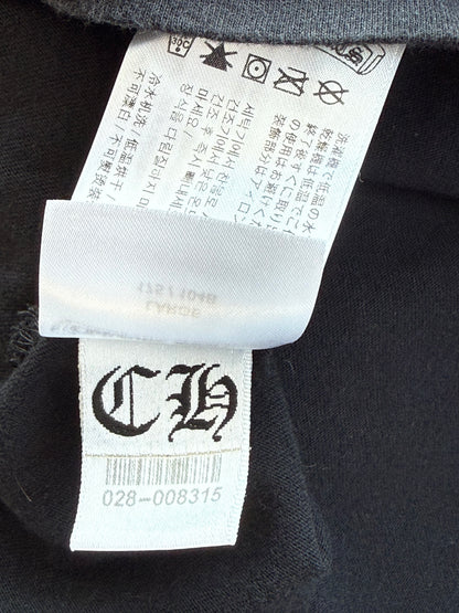 Chrome Hearts Black & White Neck Logo Longsleeve T-Shirt
