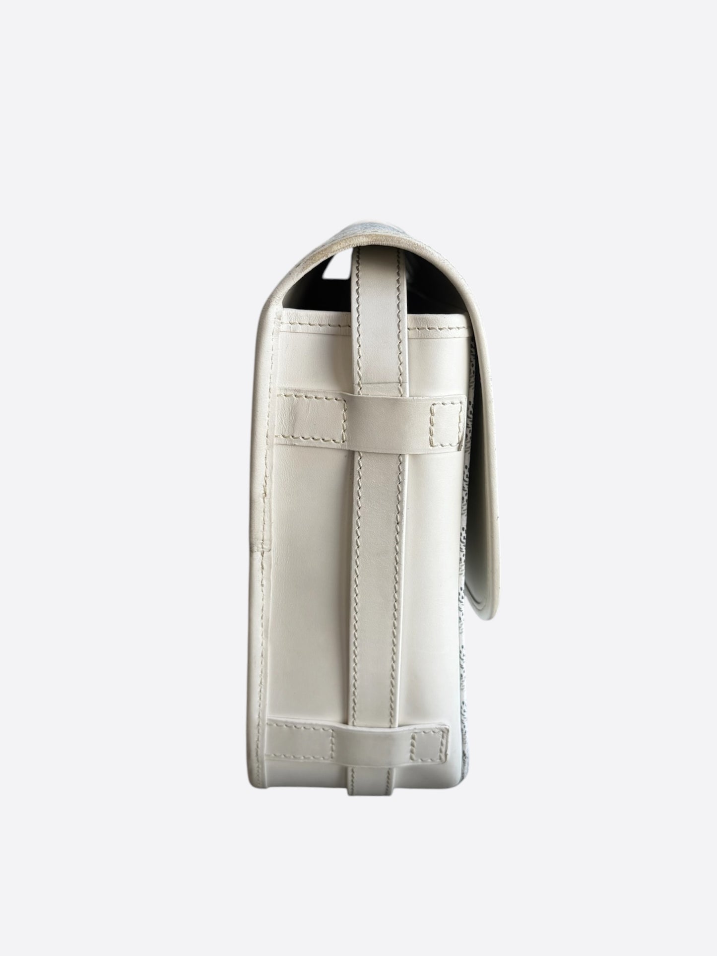 Goyard White Belvedere MM Messenger Bag