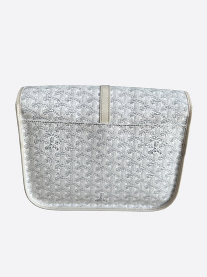 Goyard White Belvedere MM Messenger Bag