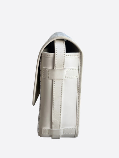 Goyard White Belvedere MM Messenger Bag