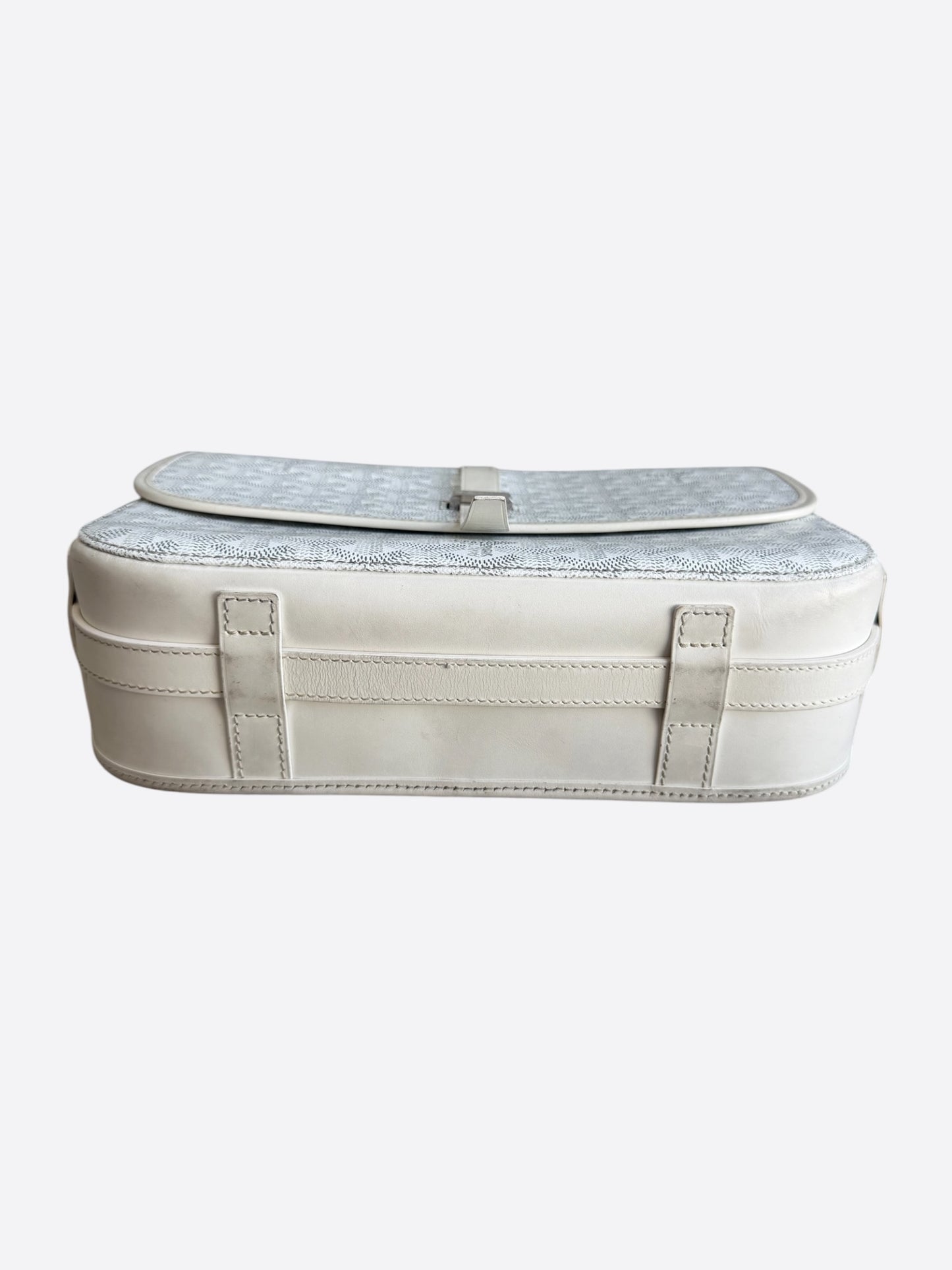 Goyard White Belvedere MM Messenger Bag