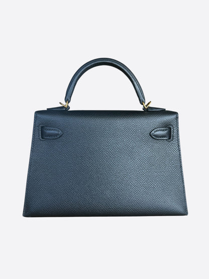 Hermes Black Epsom & Gold Hardware Mini Kelly 20