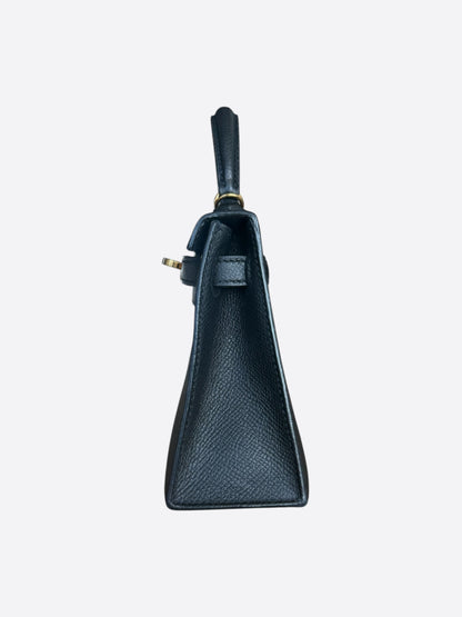 Hermes Black Epsom & Gold Hardware Mini Kelly 20