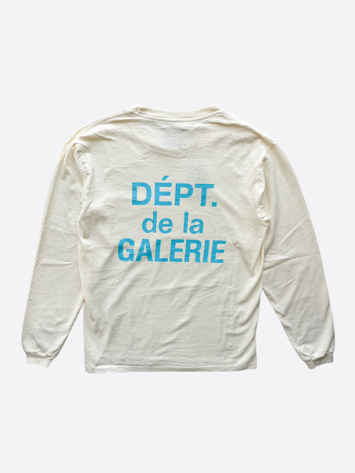 Gallery Dept White & Blue French Logo Longsleeve T-Shirt