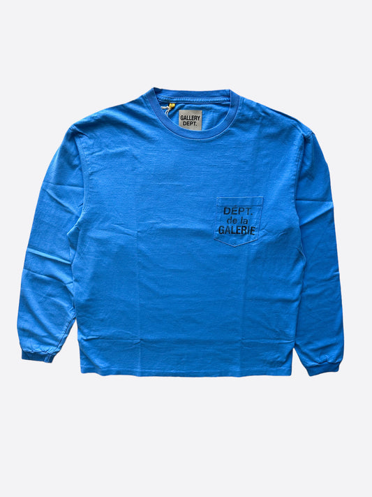 Gallery Dept Blue French Logo Longsleeve T-Shirt