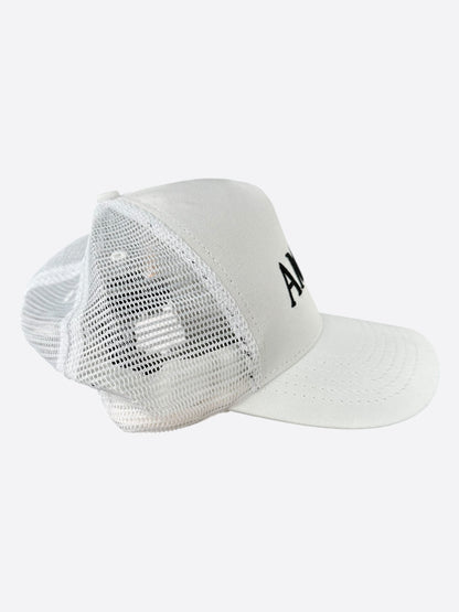 Amiri Playboy White & Black Logo Trucker Hat