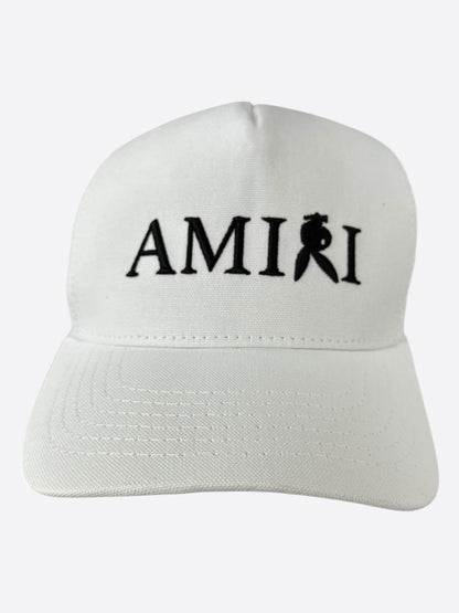 Amiri Playboy White & Black Logo Trucker Hat