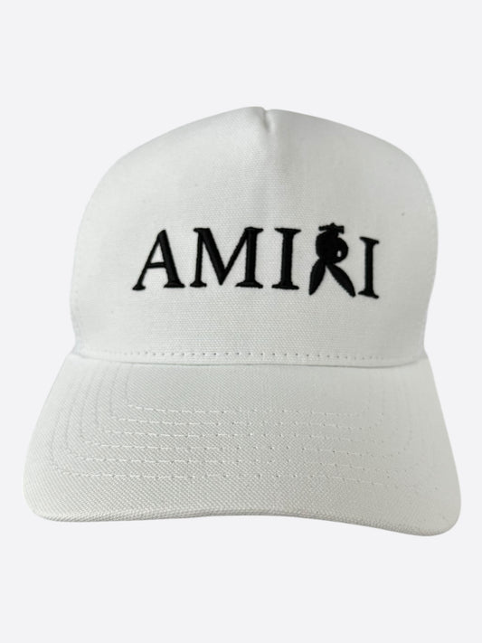 Amiri Playboy White & Black Logo Trucker Hat