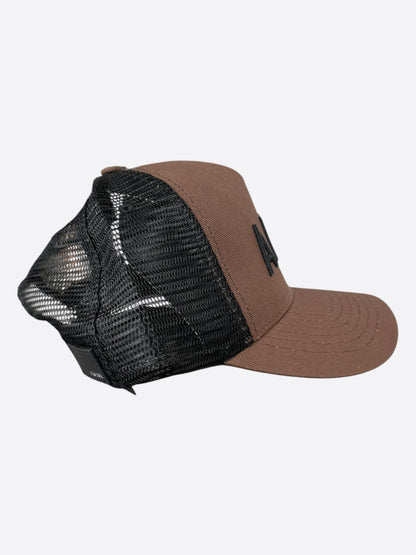 Amiri Brown & Black Logo Trucker Hat