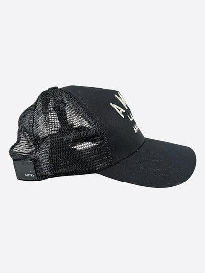 Amiri Black & White Stencil Logo Trucker Hat