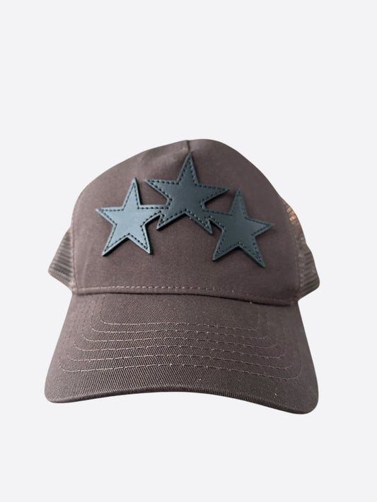 Amiri Brown & Black Triple Star Trucker Hat