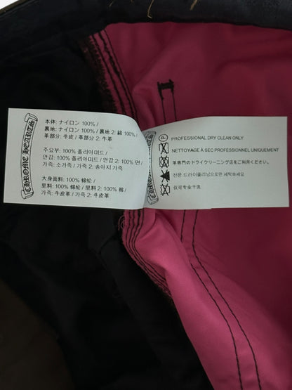 Chrome Hearts Brown Nylon & Leather Carpenter Pants