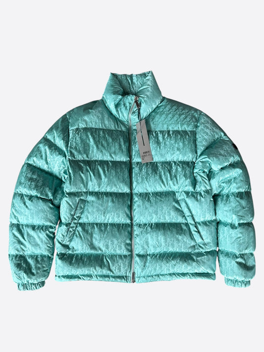 Dior Sea Green Oblique Puffer Jacket